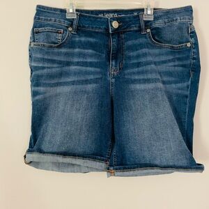 Maurices Dark Blue Denim Shorts